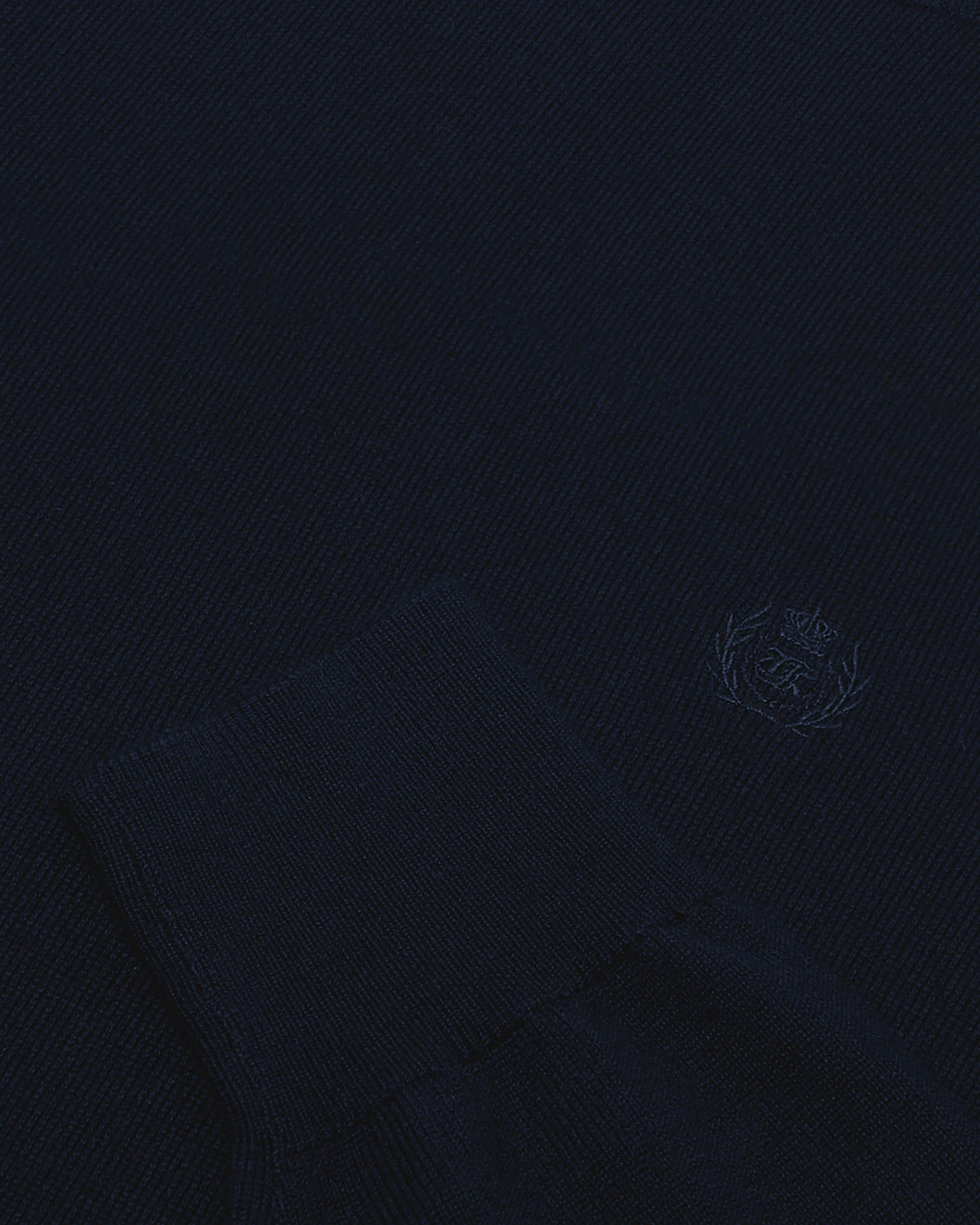 Navy merino wool turtleneck sweater