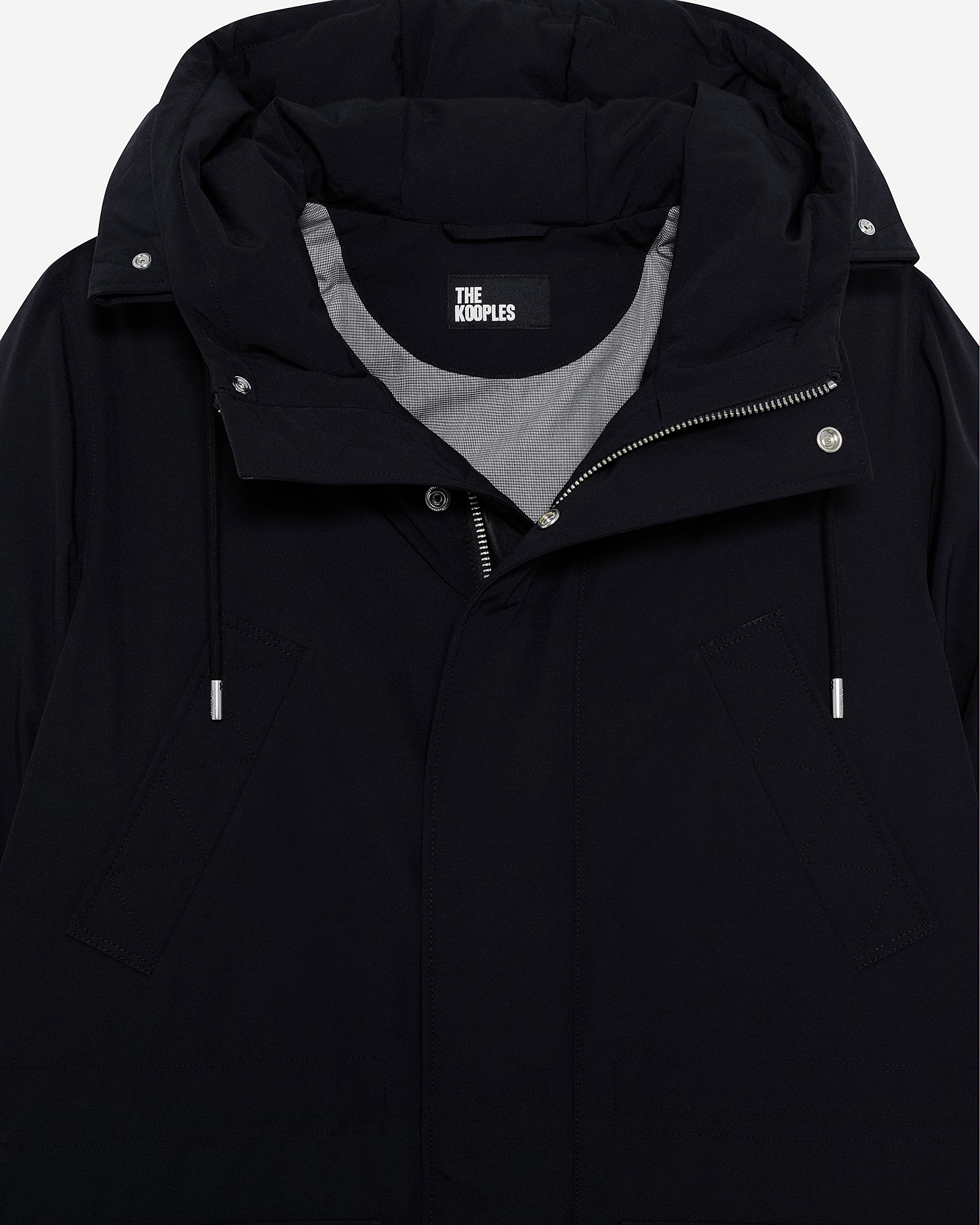 Navy water-repellent parka