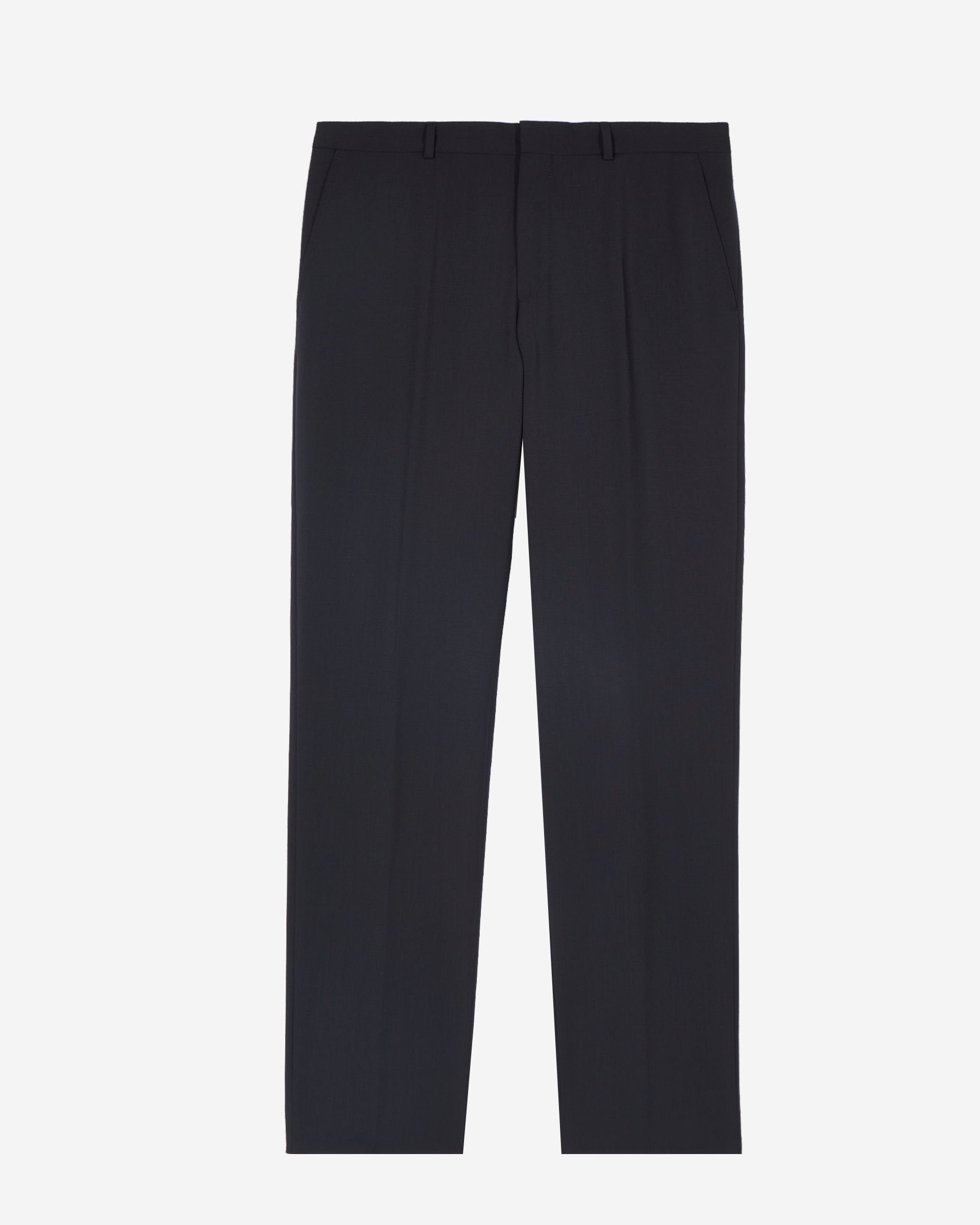 Straight-leg suit trousers in navy wool
