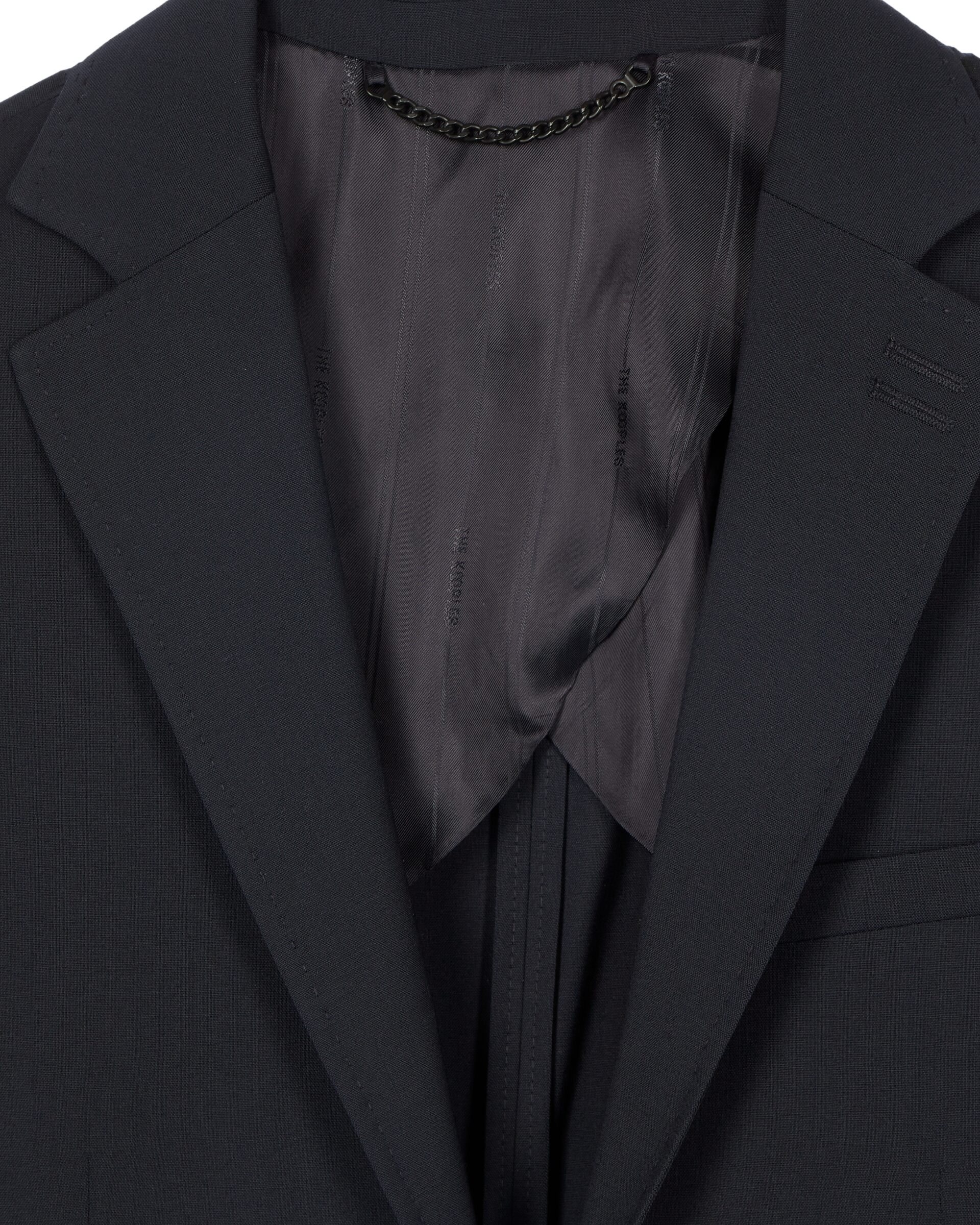 Navy wool suit jacket
