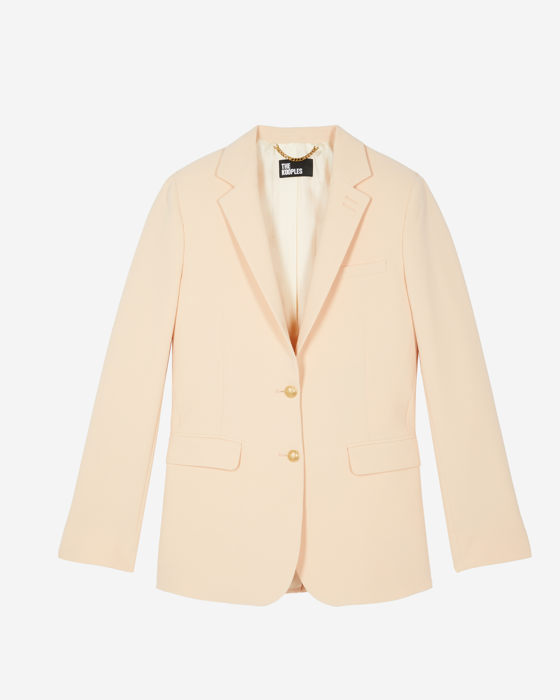 Straight peach suit jacket