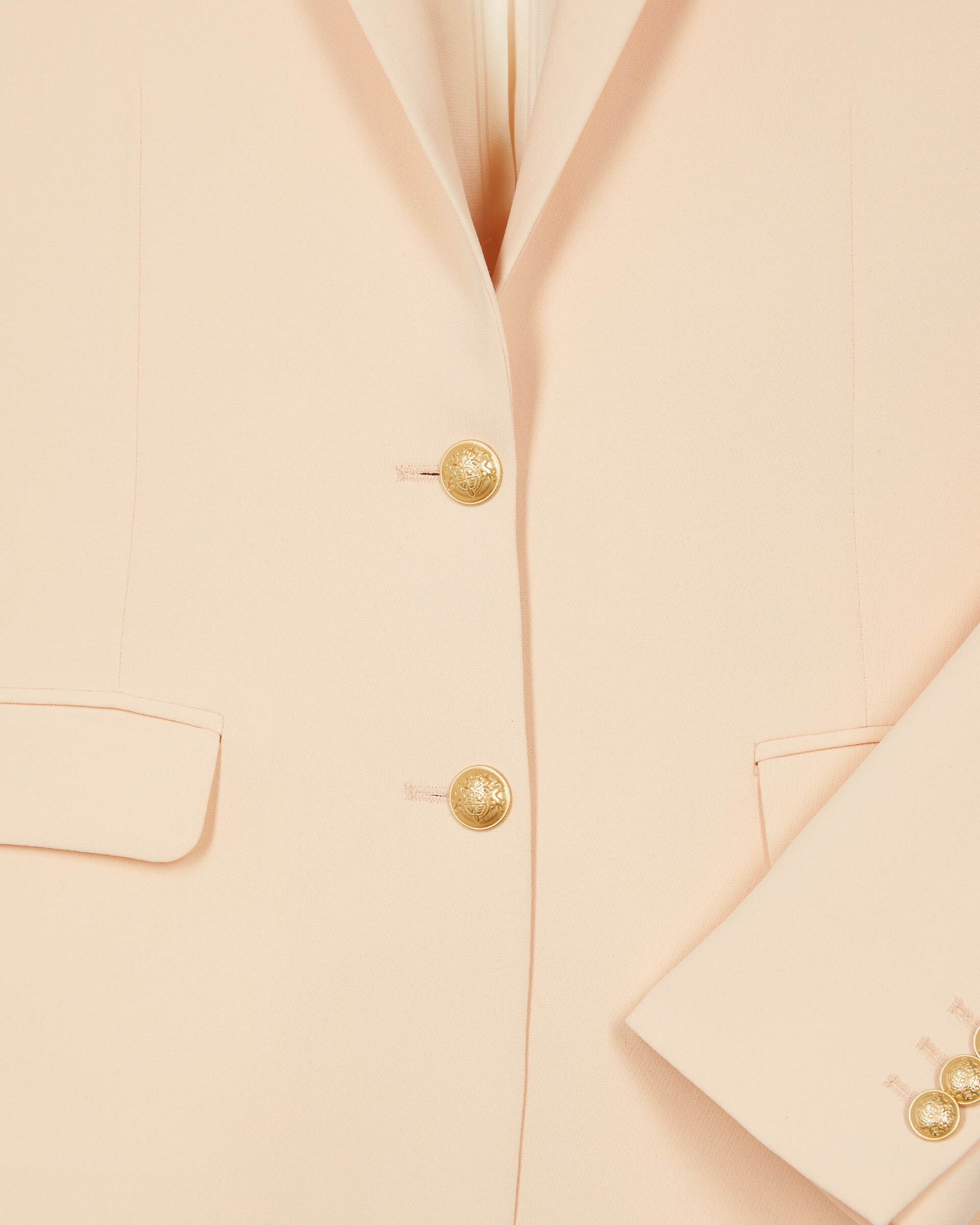 Straight peach suit jacket