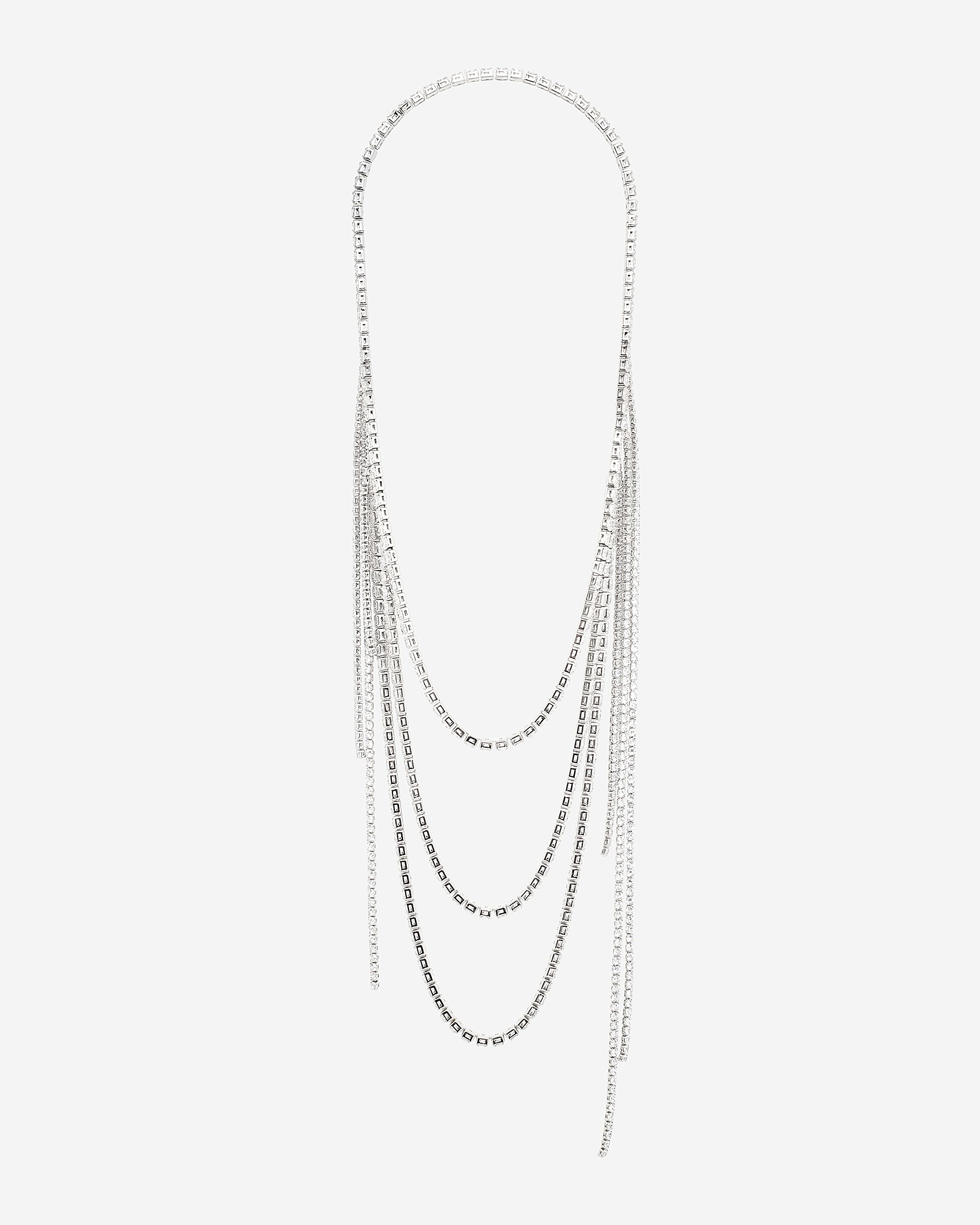 Silver rhinestone necklace