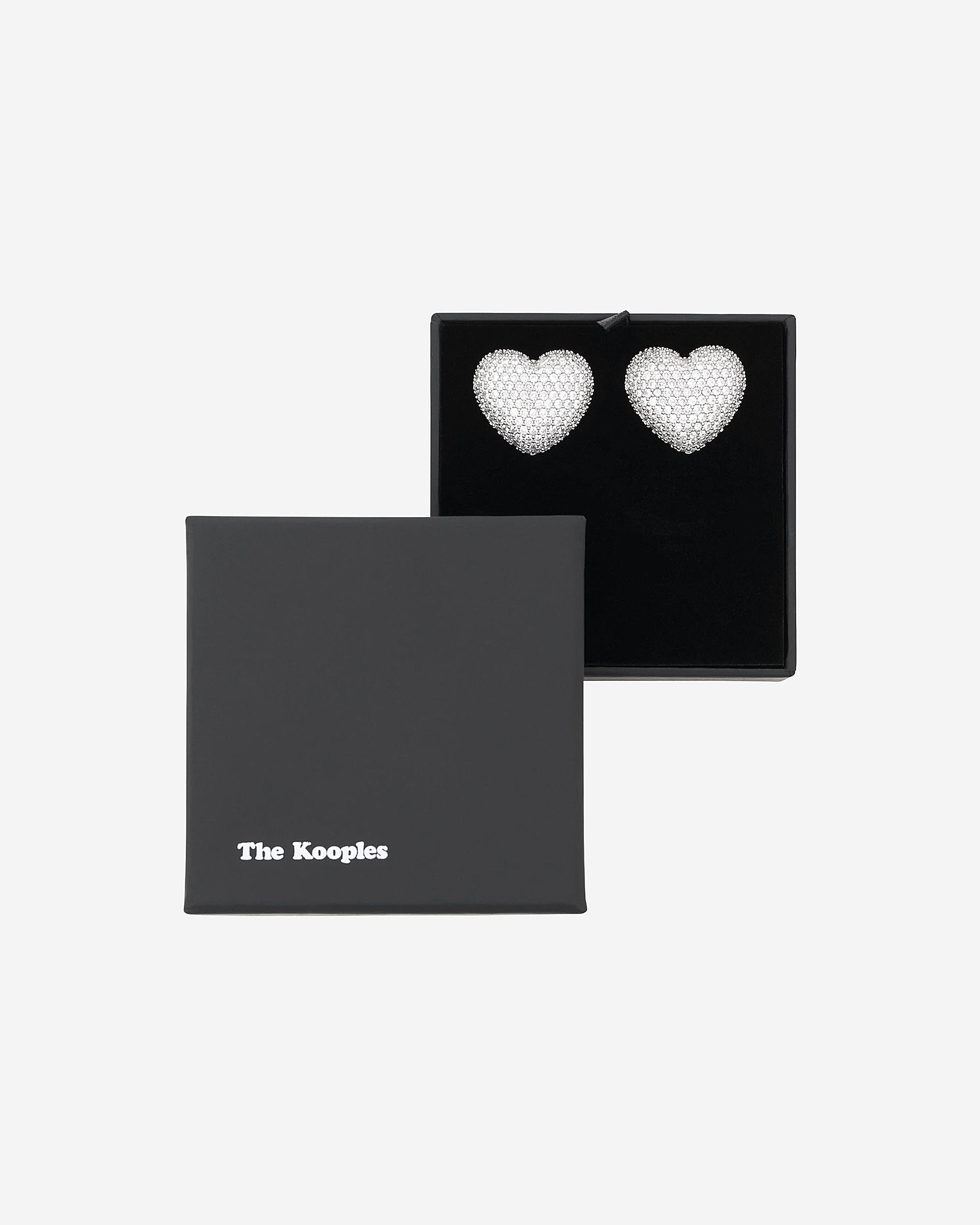 Silver clip-on heart earrings