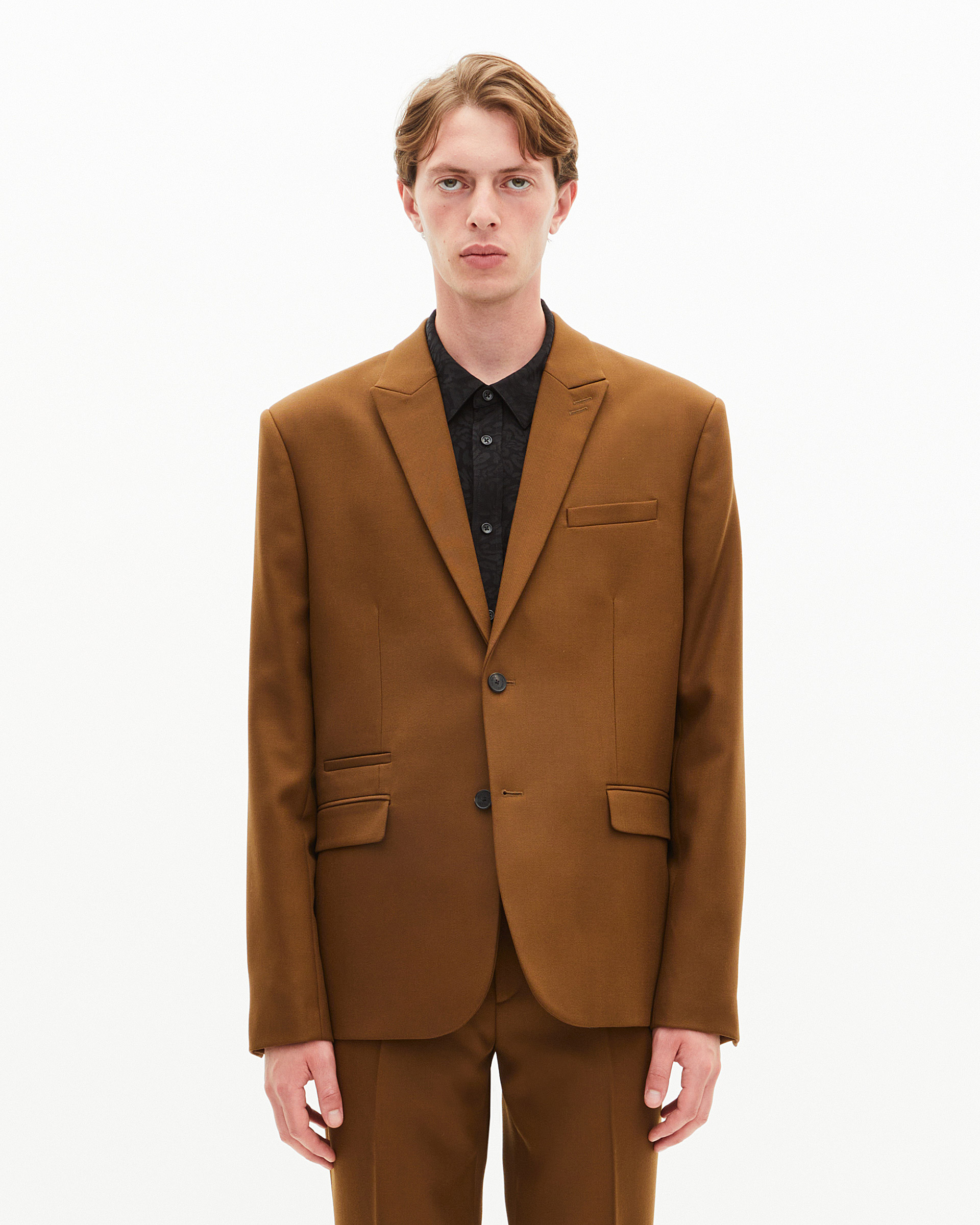 Brown wool suit jacket
