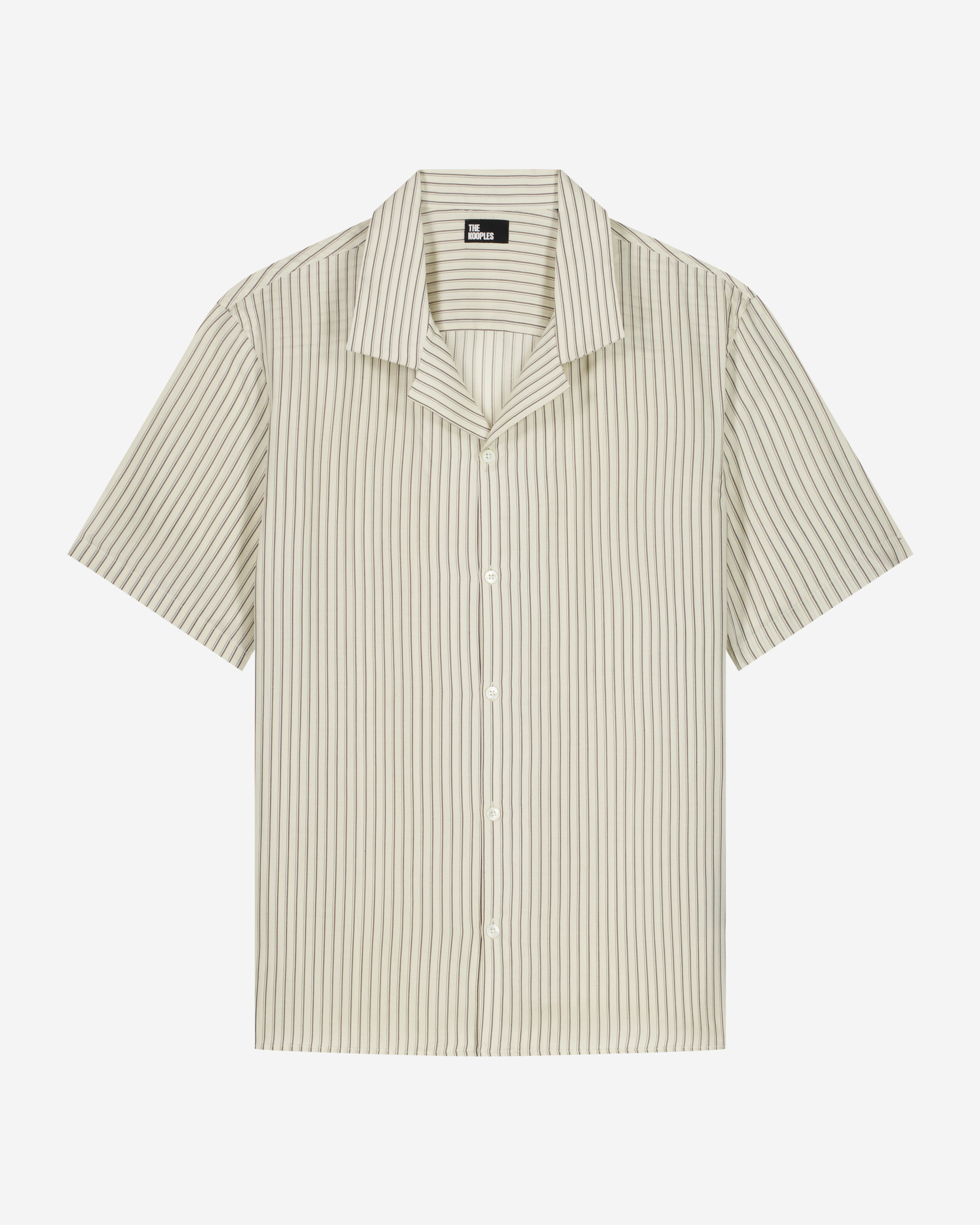 White striped short-sleeve shirt