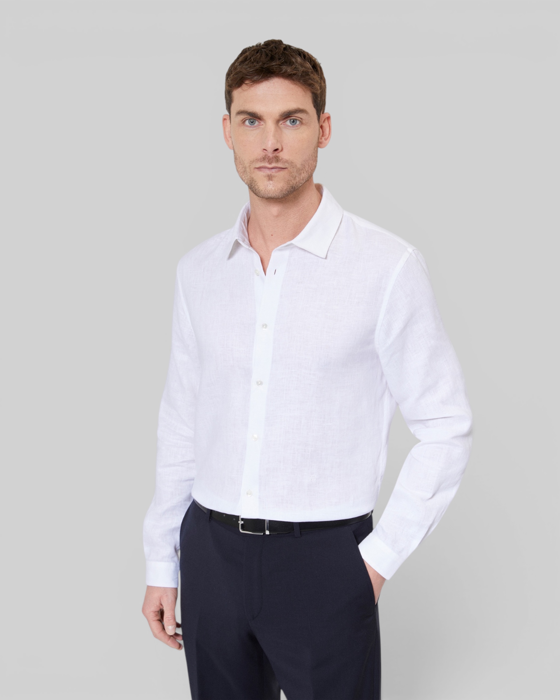 White linen shirt