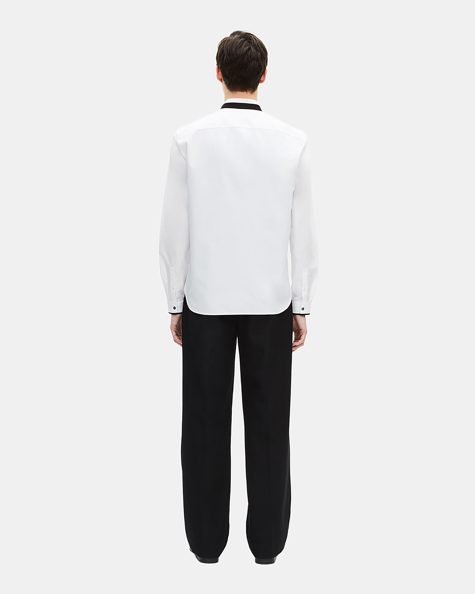 White formal shirt with officer collar