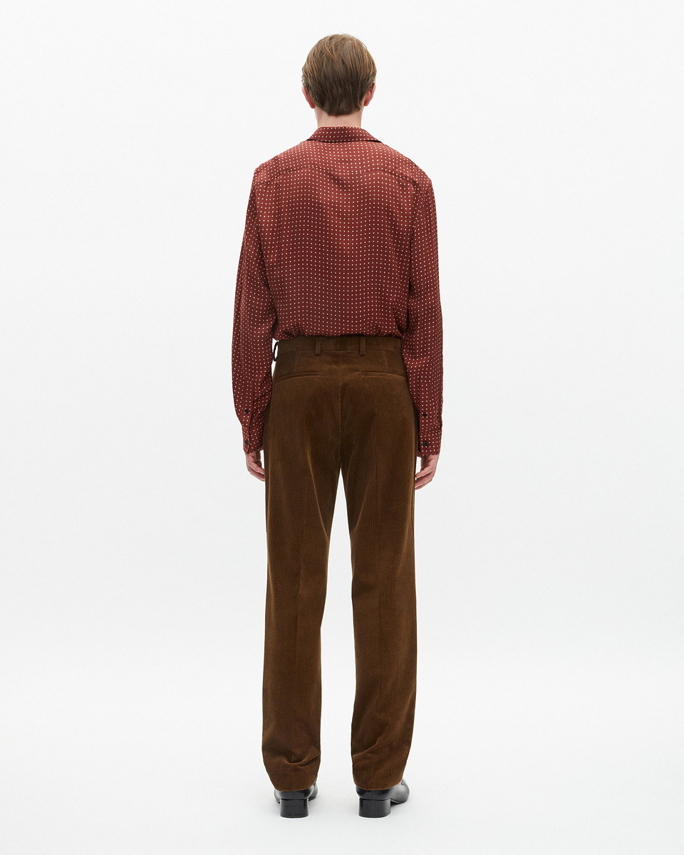 Brown corduroy tailored suit pants