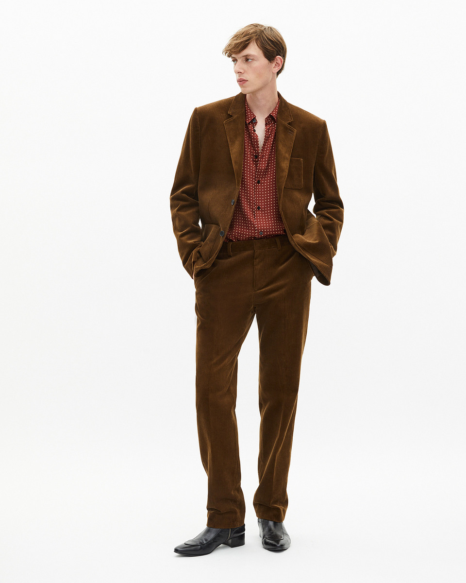 Brown corduroy suit jacket
