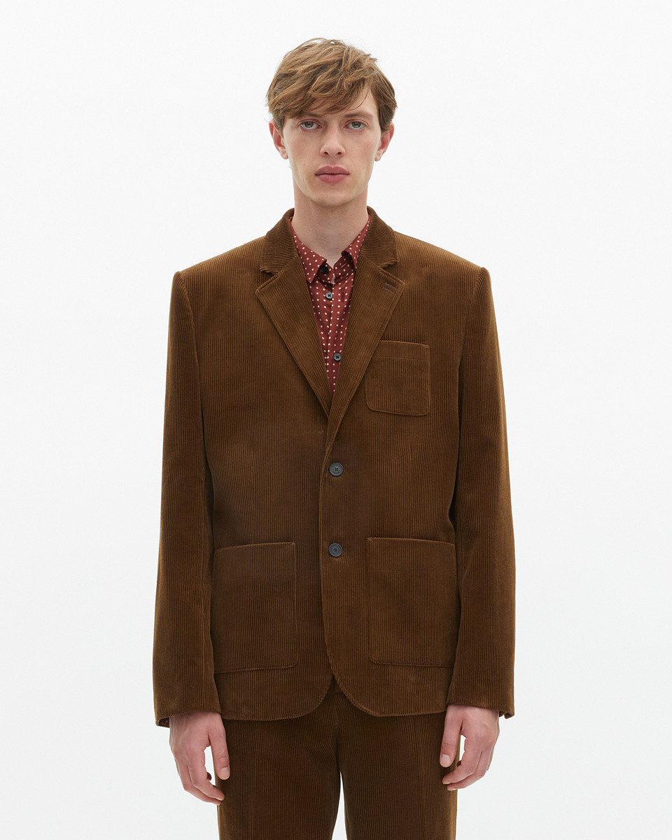 Brown corduroy suit jacket