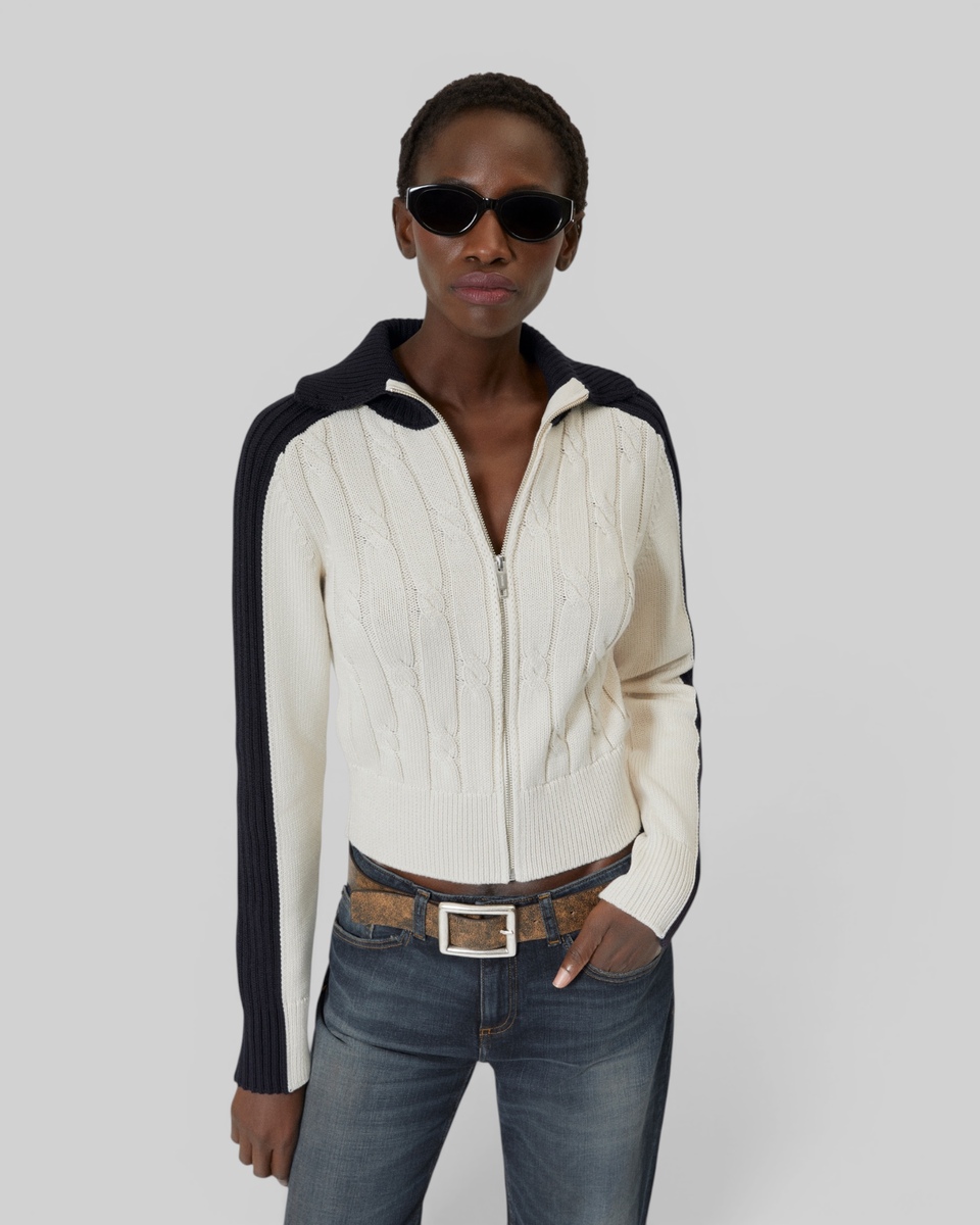 Ecru cotton cardigan