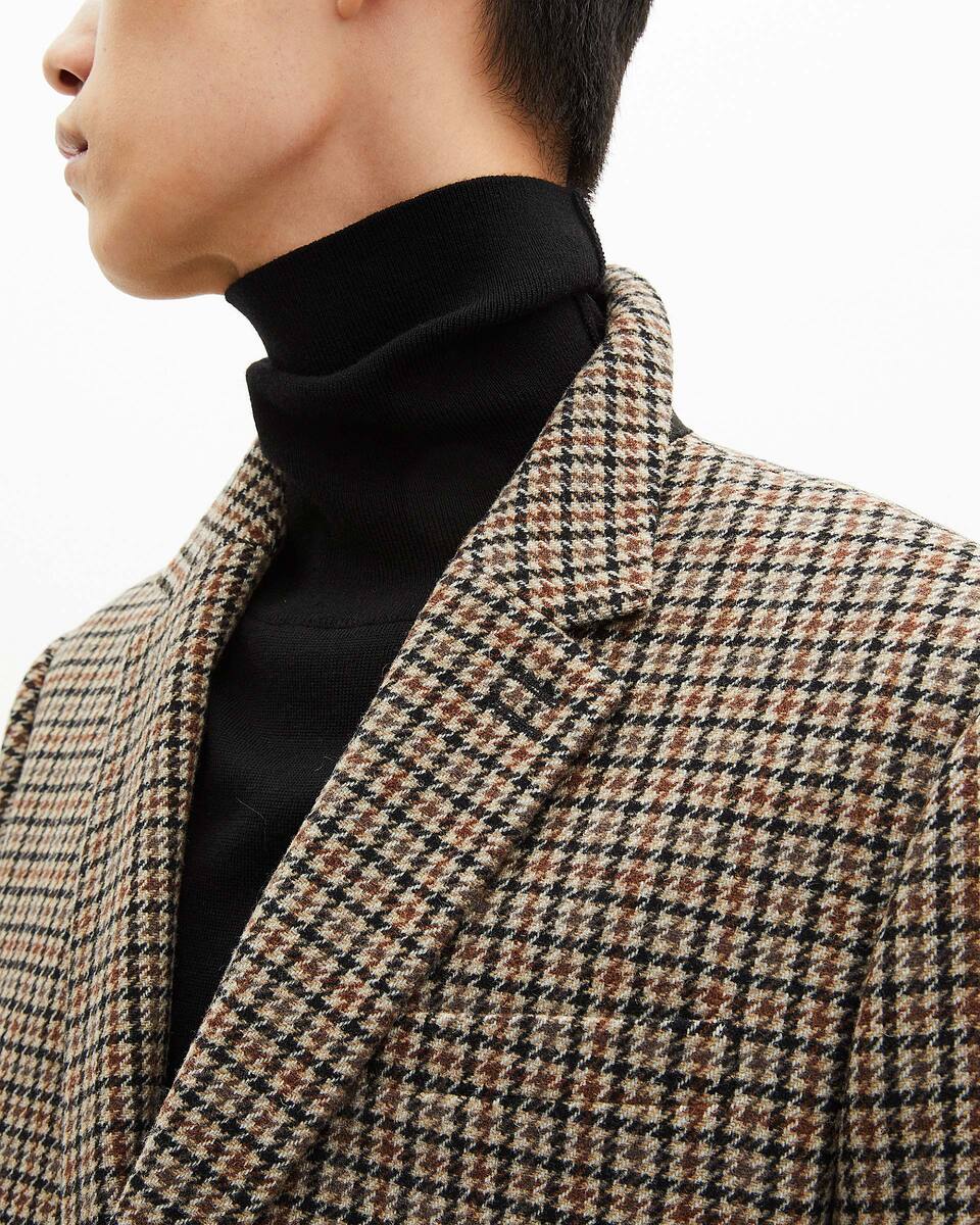 Brown and black houndstooth jacket