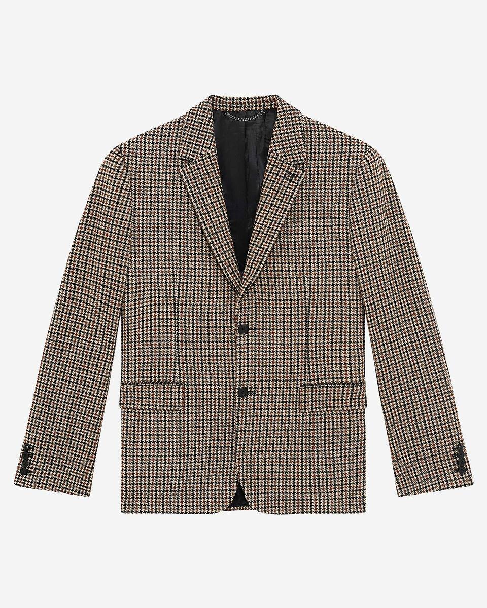 Brown and black houndstooth jacket