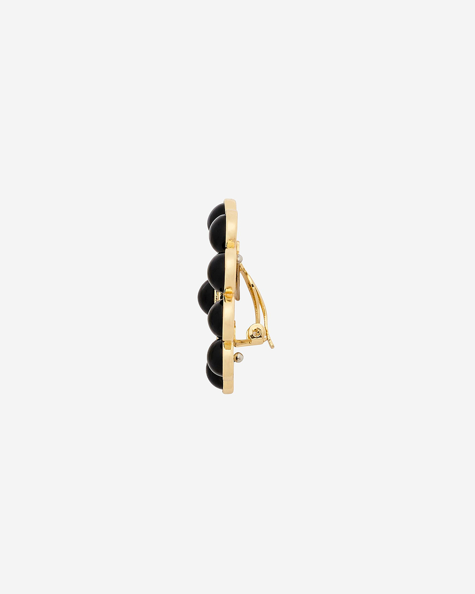 Gold and black earrings