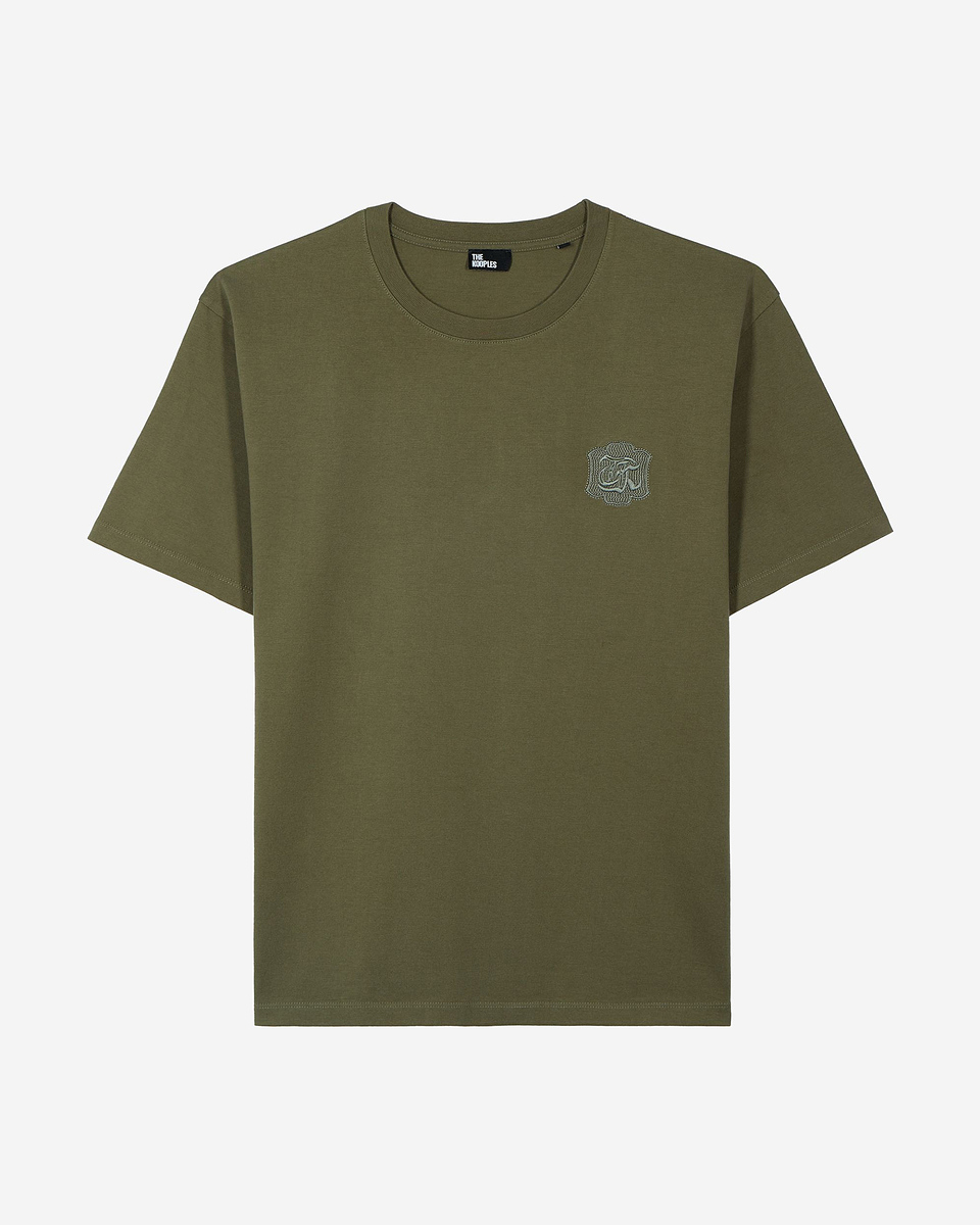 Khaki crest T-shirt