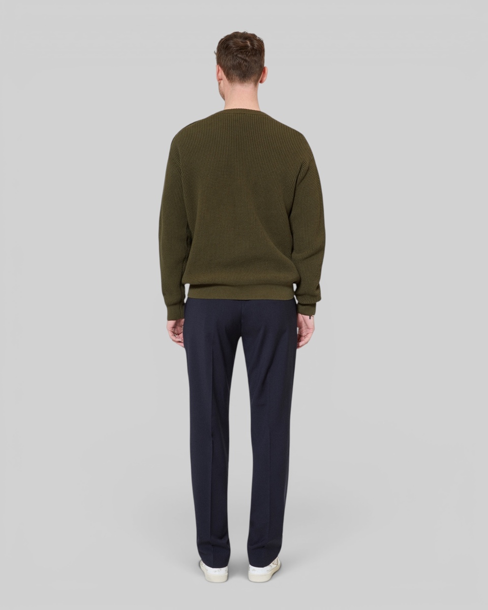 Khaki button placket sweater