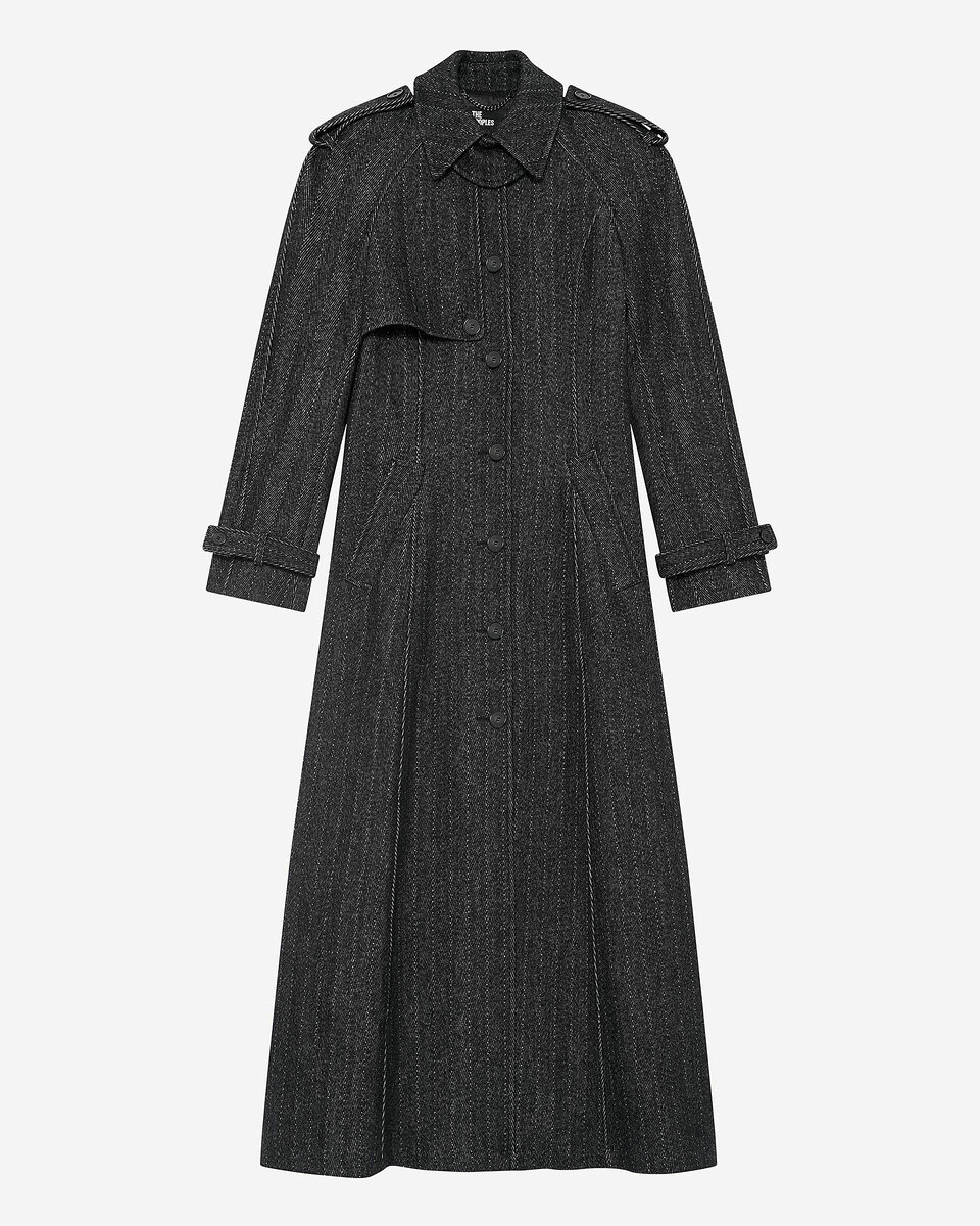 Long dark gray wool coat