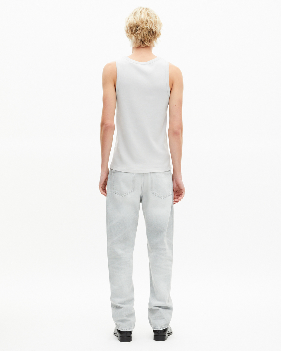 Tank top with grey coat-of-arms embroidery