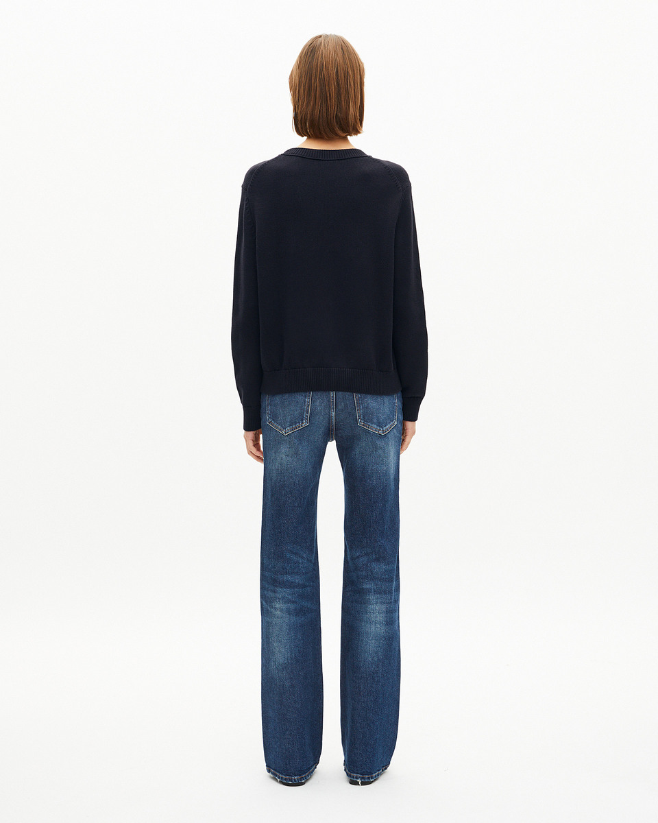 Navy cotton English flag sweater