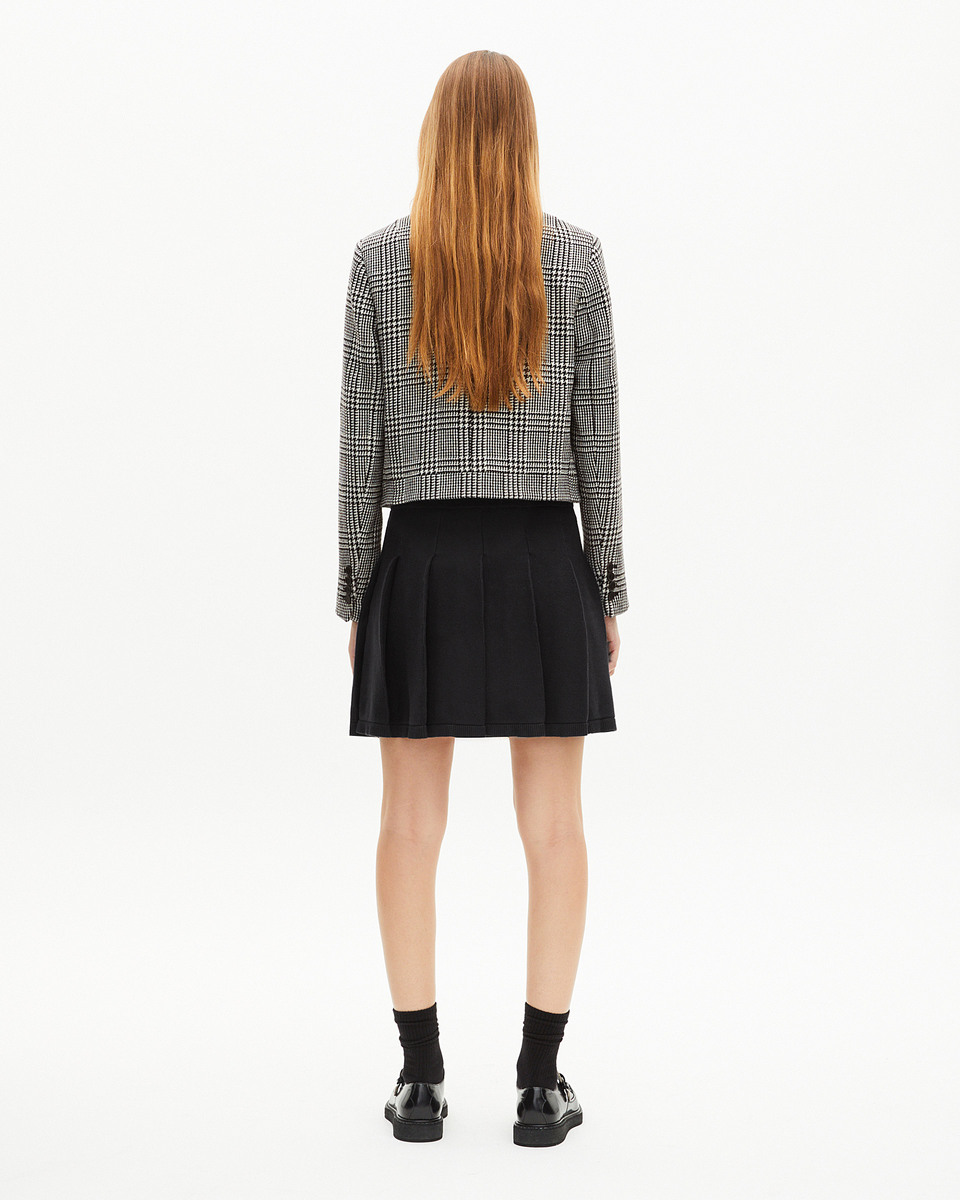 Short black mesh skirt