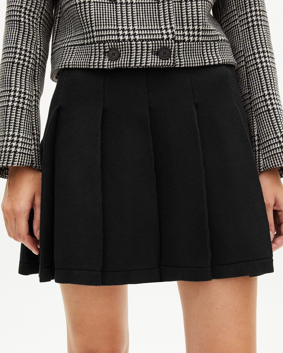 Short black mesh skirt