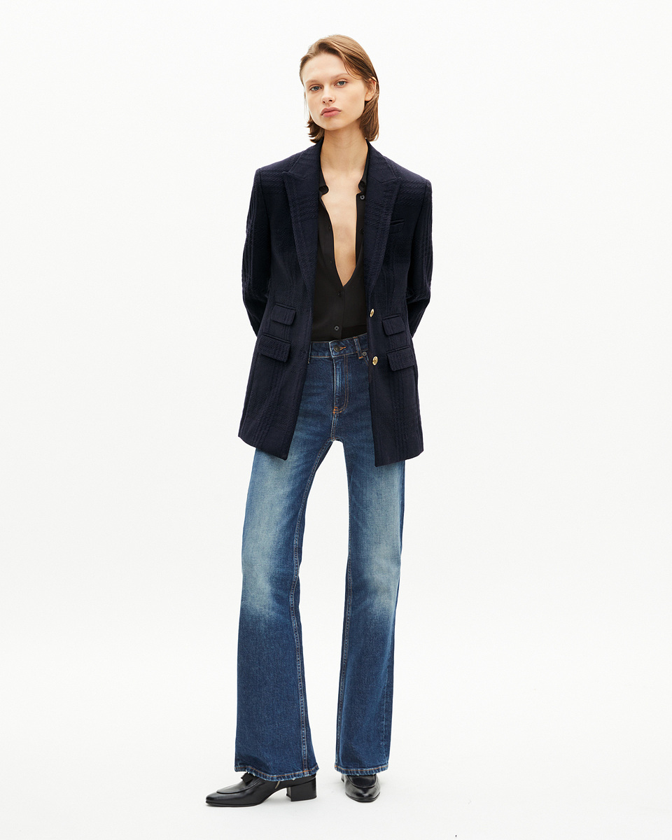 Navy wool tweed jacket