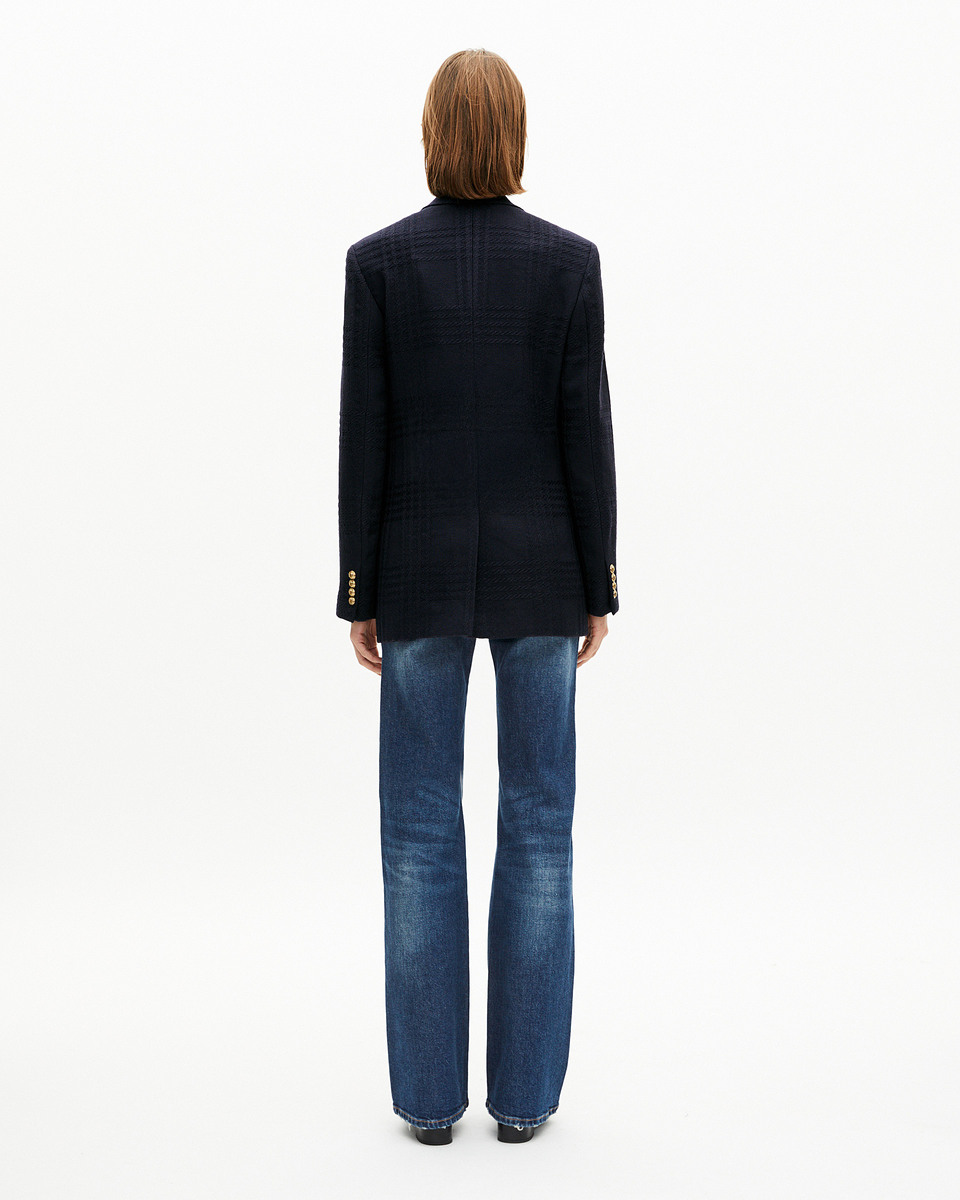 Navy wool tweed jacket