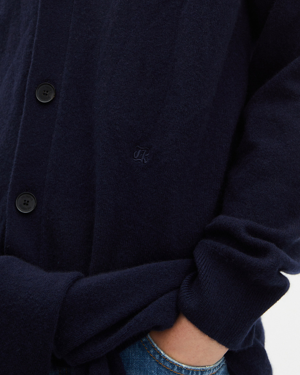 Navy cashmere cardigan