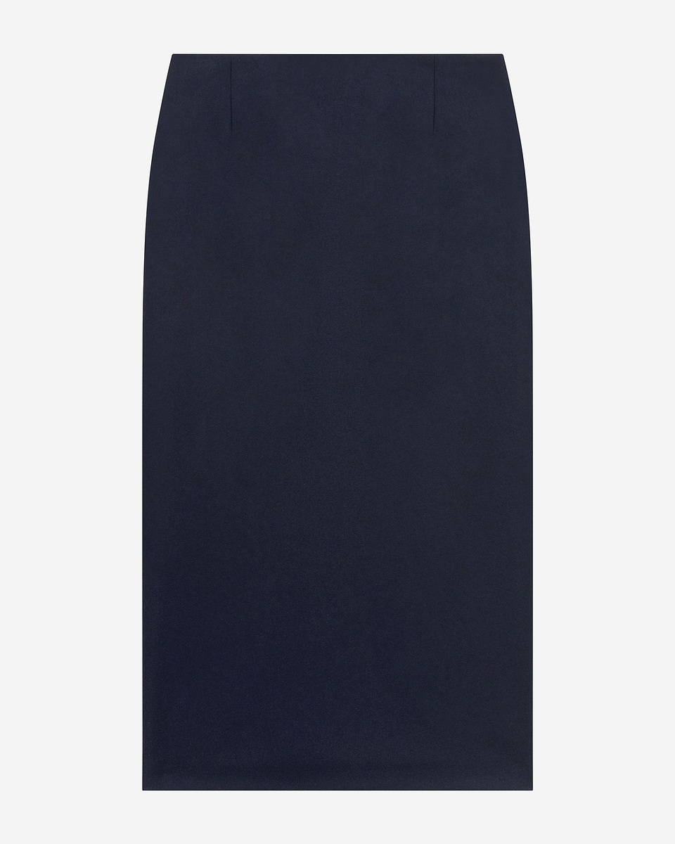 Long navy pencil skirt