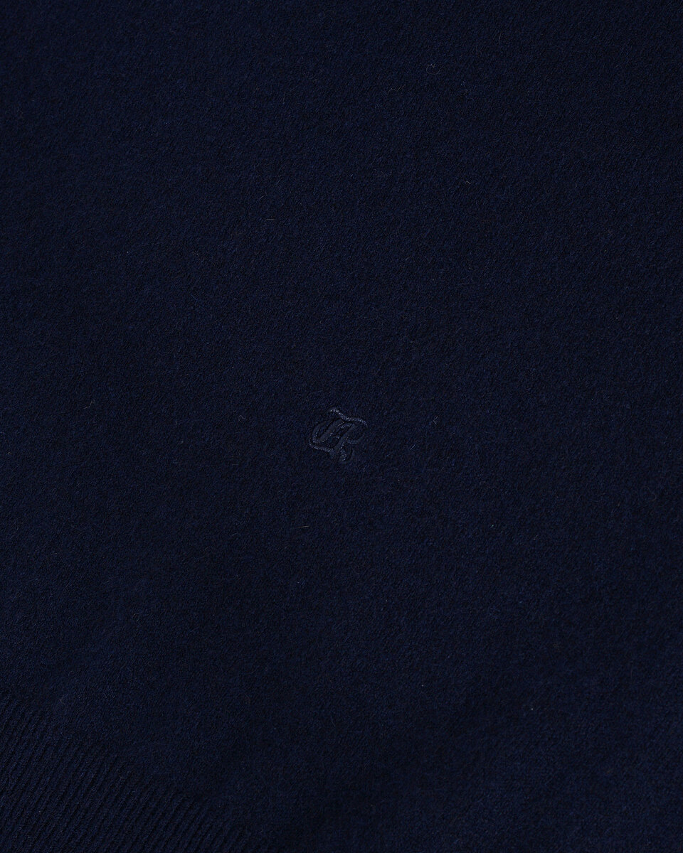 Navy cashmere turtleneck sweater