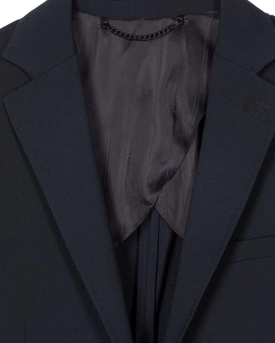 Navy wool suit jacket