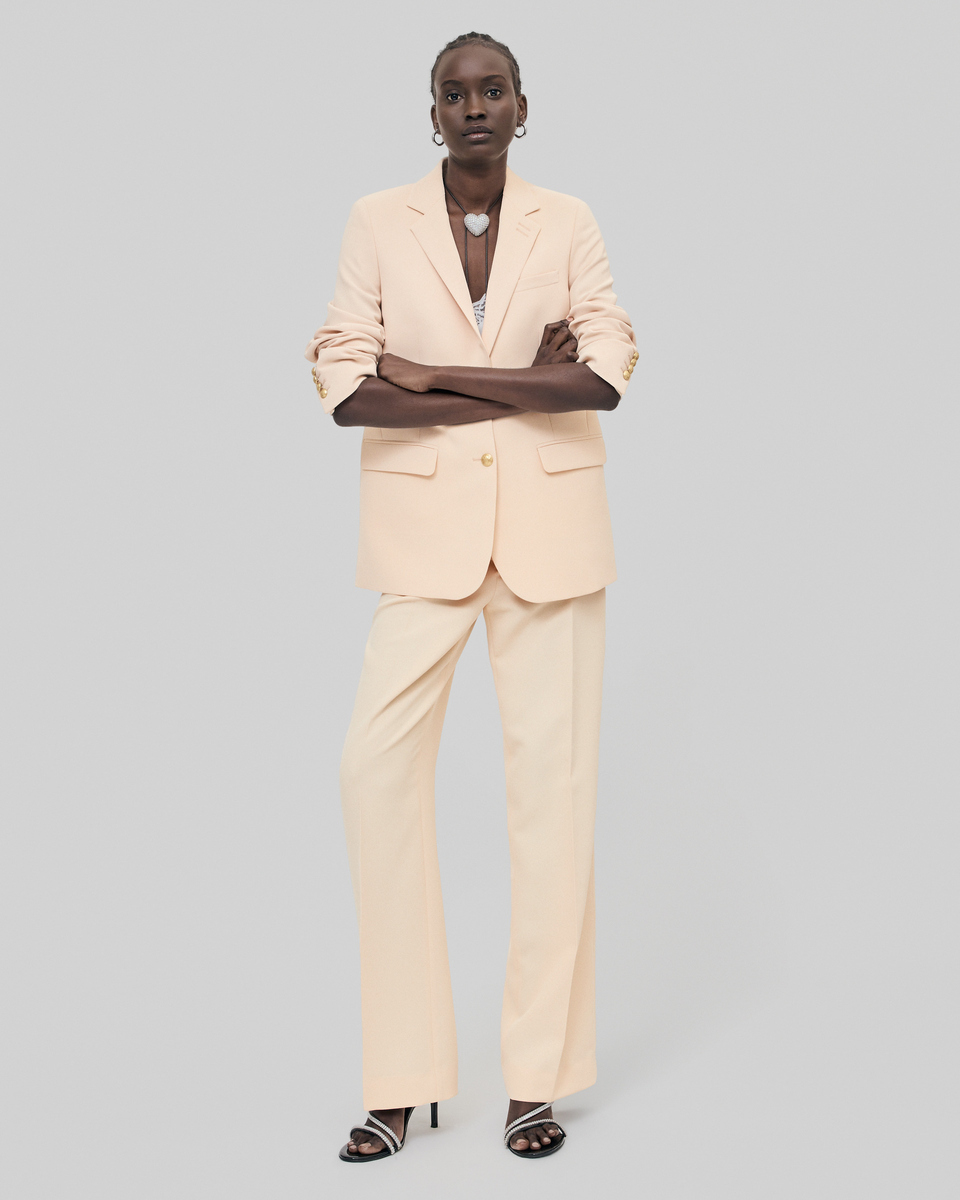 Straight peach suit jacket