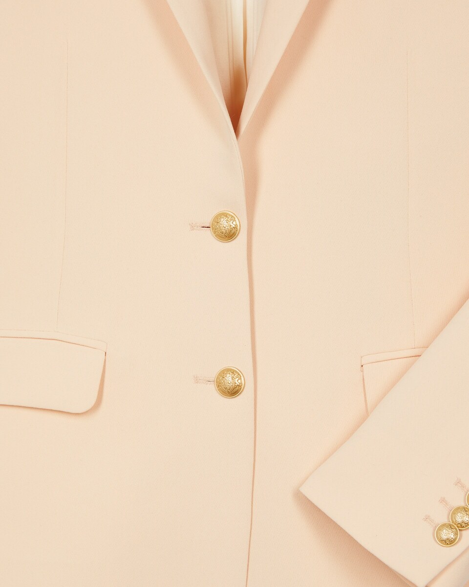 Straight peach suit jacket