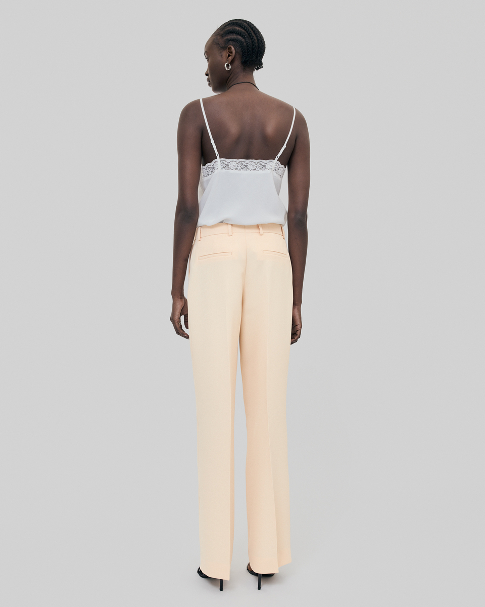 Straight-leg peach pants