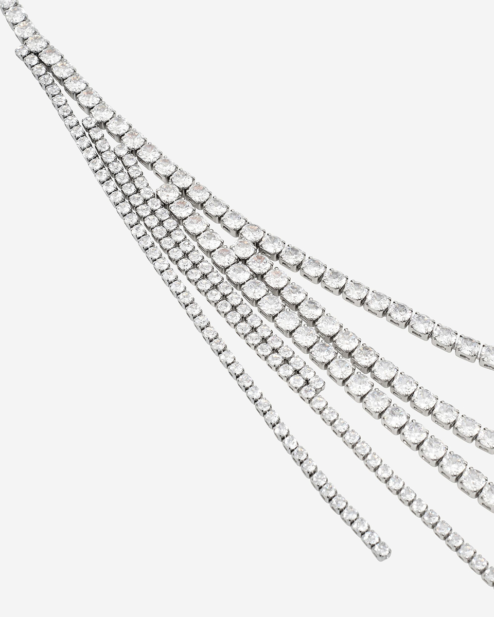 Silver rhinestone necklace