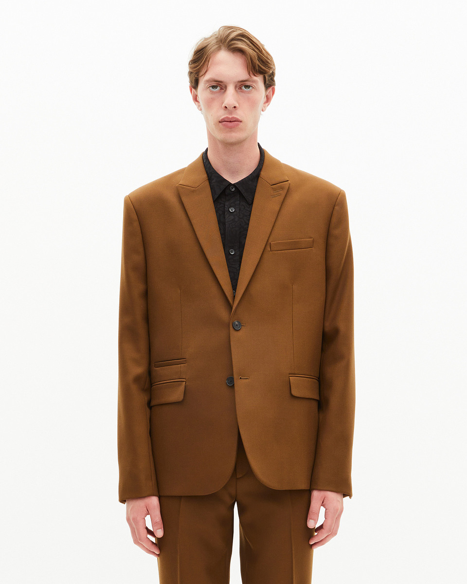 Brown wool suit jacket
