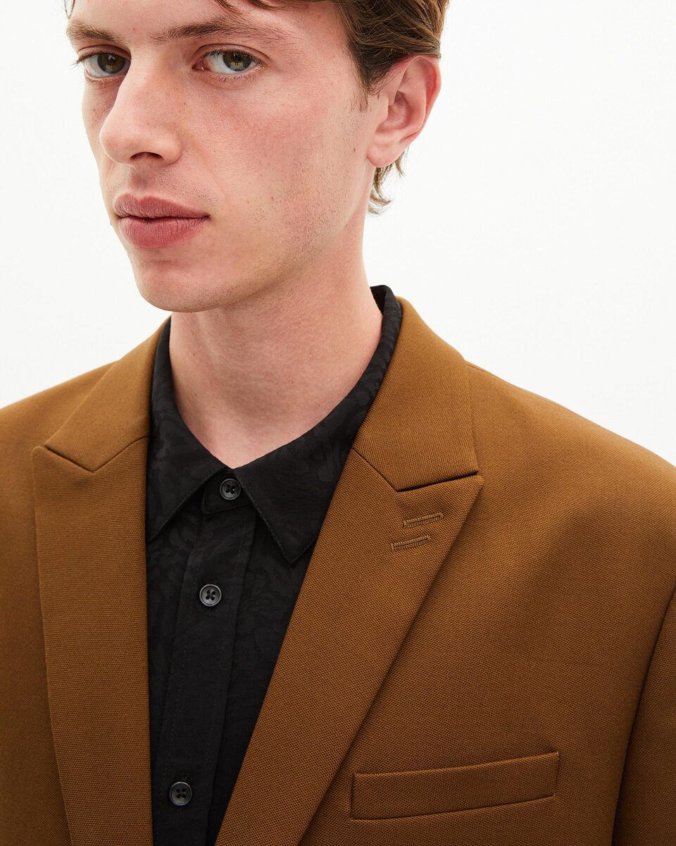 Brown wool suit jacket