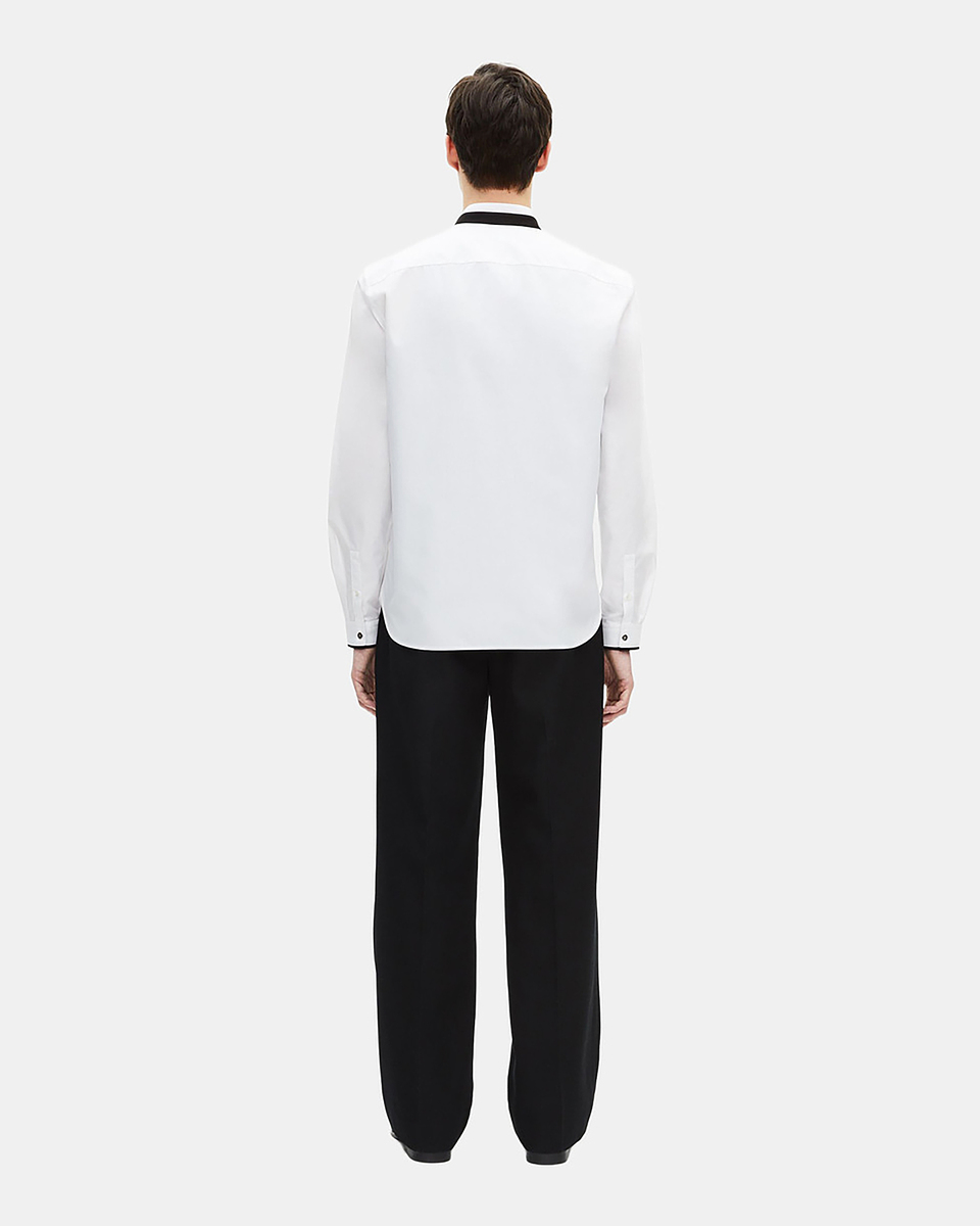 White formal shirt with officer collar