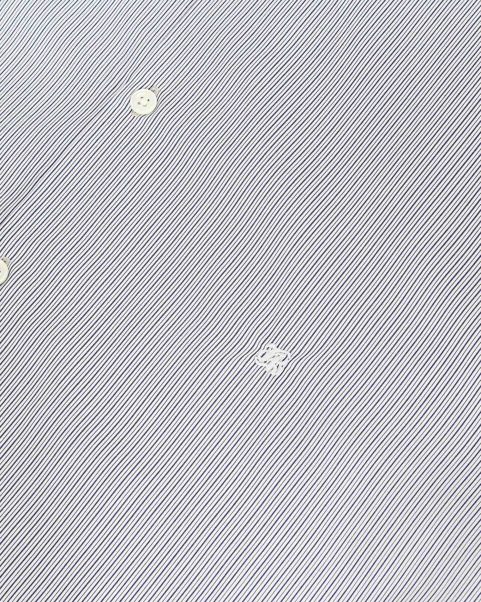 Light blue striped shirt with officer's collar
