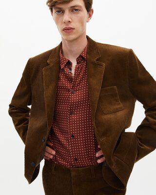 Brown corduroy suit jacket