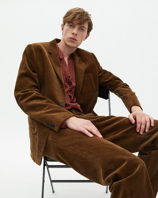 Brown corduroy suit jacket