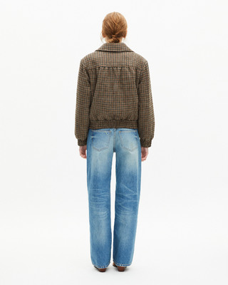 Camel wool houndstooth jacket