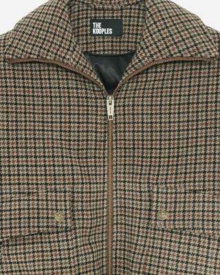 Camel wool houndstooth jacket