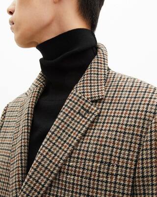Brown and black houndstooth jacket