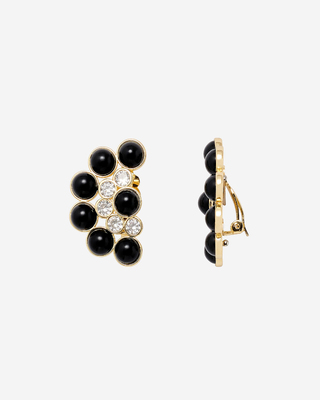 Gold and black earrings