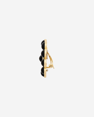 Gold and black earrings