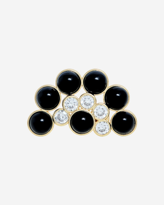 Gold and black earrings