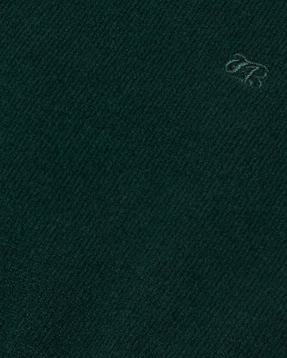 Dark green cashmere round-neck sweater