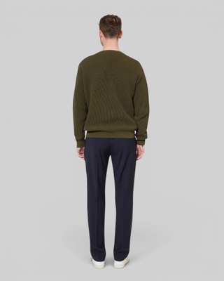 Khaki button placket sweater